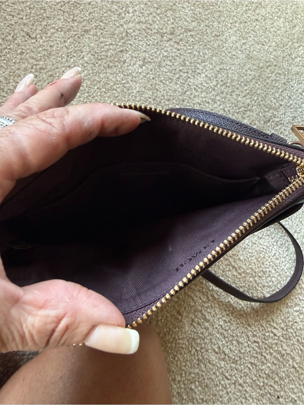 NEW Dark Brown COACH Kitt Leather Crossbody - Picture 5 of 5